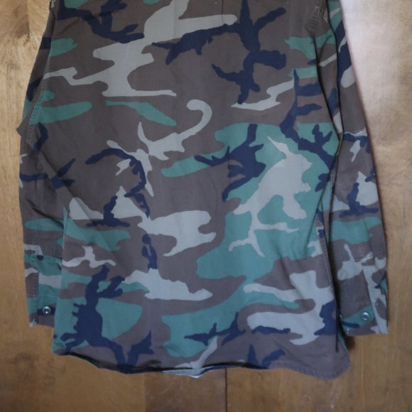 Men's Military Issue Woodland Camouflage Pattern Combat Coat Size Large/Regular - Picture 11 of 16